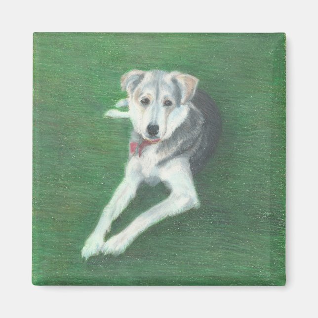 Husky Dog Magnet (Front)