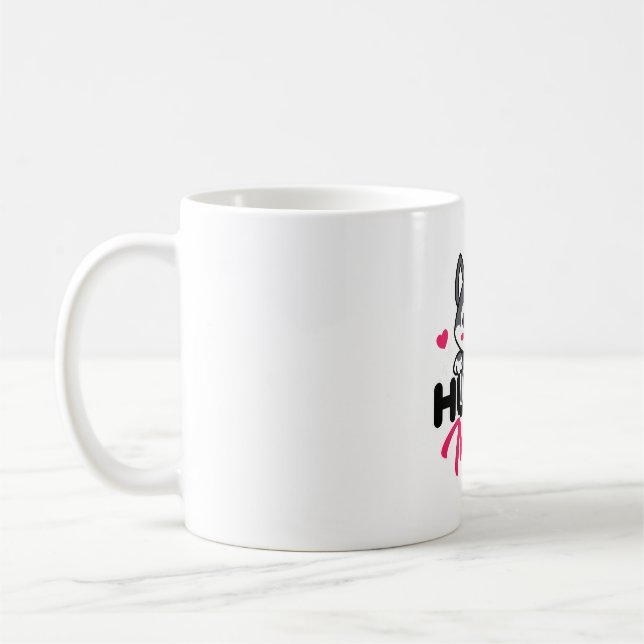 Husky Dog Mom Cute Kawaii Design Coffee Mug (Left)