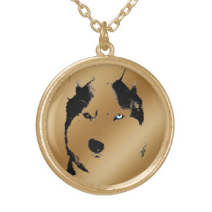 Husky Dog Necklace Siberian Husky Eyes Necklace