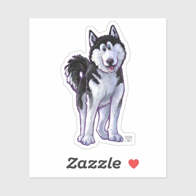 Husky Dog Painting Sticker (Sheet)