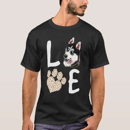Husky Dog Paw Rescue T_Shirt