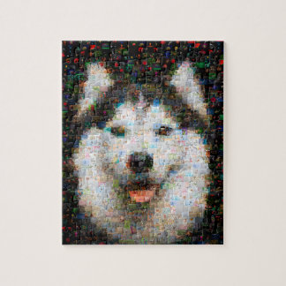 Husky Dog Photo Mosaic Jigsaw Puzzle