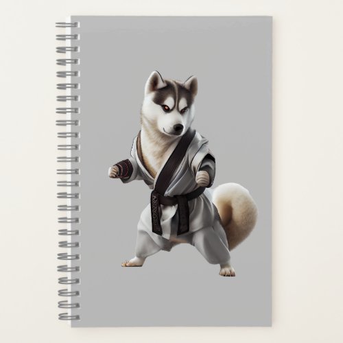 Husky Dog Play Karate Karate Champion Husky Dog Notebook
