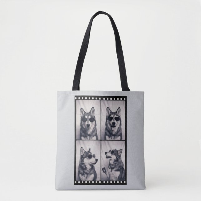 Husky Dog Portrait Tote Bag (Front)