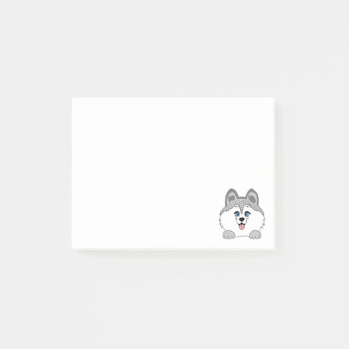 Husky Dog Post_it Notes 4 x 3