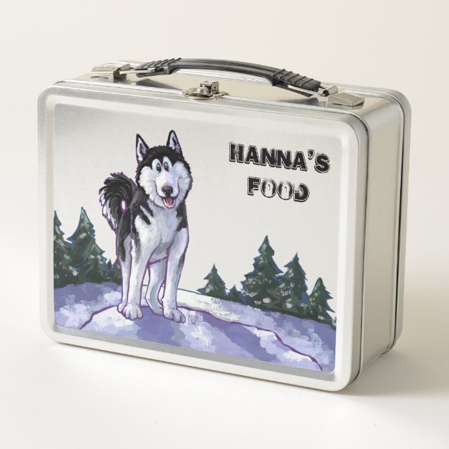 Husky Dog Protector Lunch Box (Front)