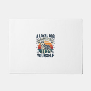 Husky Dog Quote Vintage Engraving Pet Lover Design Doormat
