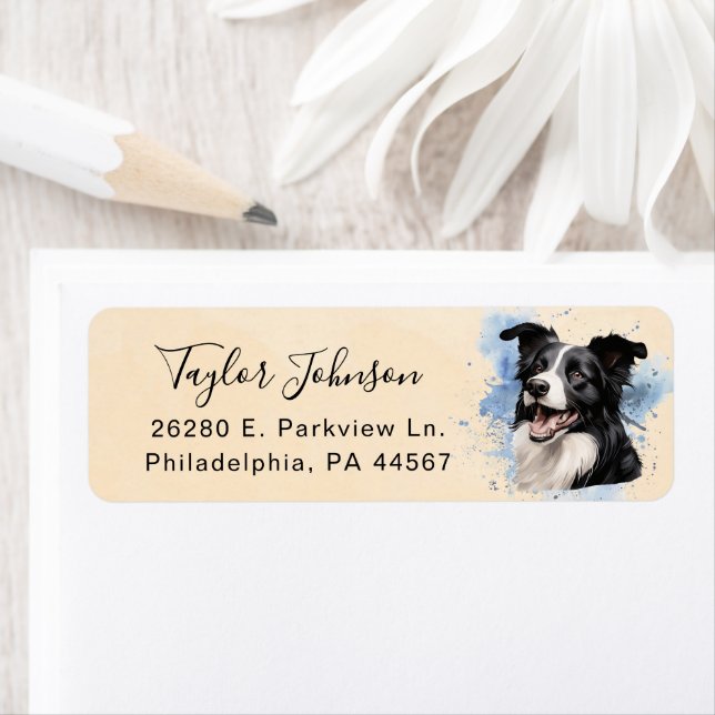 Husky Dog Return Address Label (Insitu)