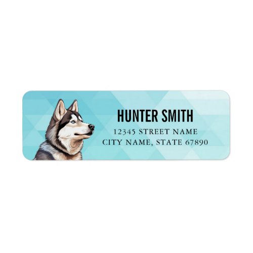 Husky Dog Return Address Labels