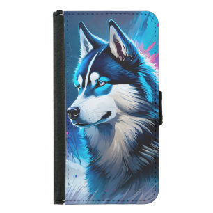 Husky dog samsung galaxy s5 wallet case