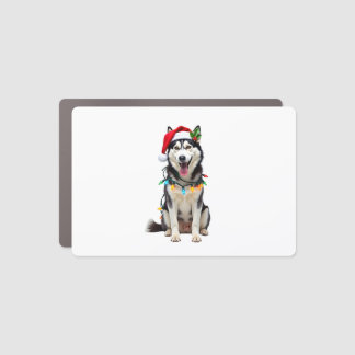 Husky Dog Santa Hat Christmas Tree Xmas Gifts For  Car Magnet