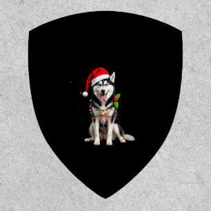 Husky Dog Santa Hat Christmas Tree Xmas Gifts For  Patch