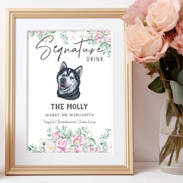 Husky Dog Signature Drink Sign (Creator Uploaded)