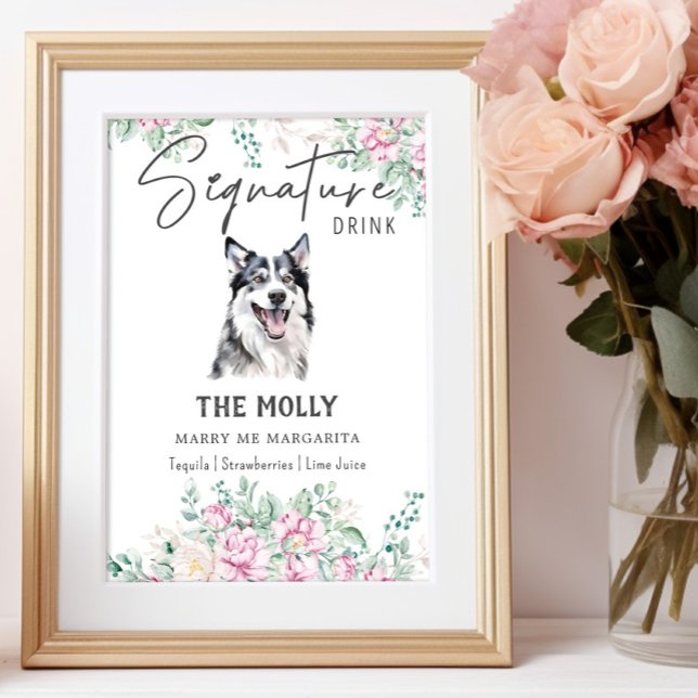 Husky Dog Signature Drink Sign (Creator Uploaded)