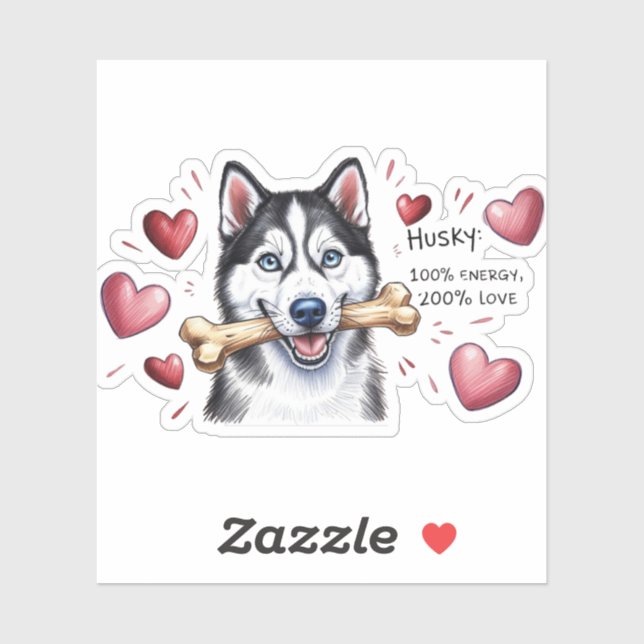 Husky dog  sticker (Sheet)