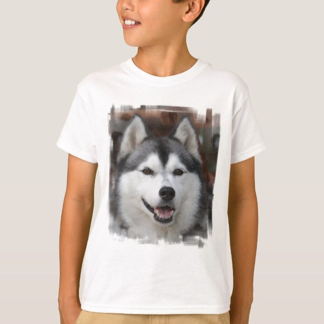 Husky Dog Sweatshirt T-Shirt (Front)