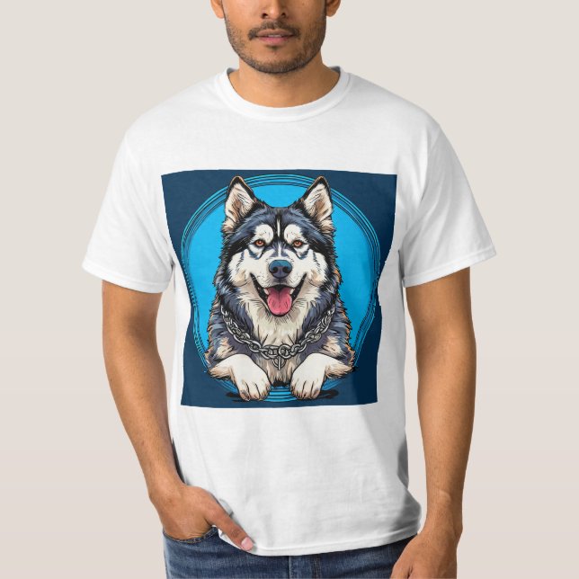 Husky dog T-Shirt (Front)