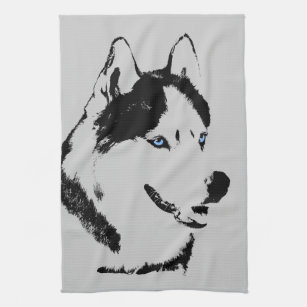 Husky Dog Cotton Tea Towel