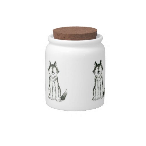 Husky Dog Treat Cookie Jar