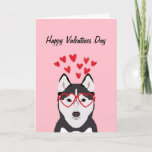 Husky Dog Valentines Love Card