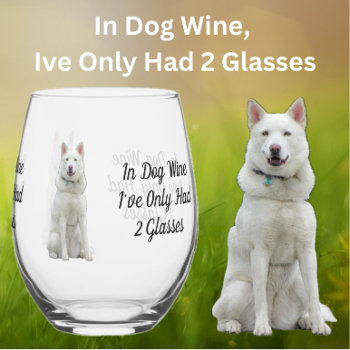 Husky Dog Wine Glass Or Rocks Glass by CatsEyeViewGifts at Zazzle