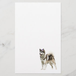Husky dog with sunglasses Stationery