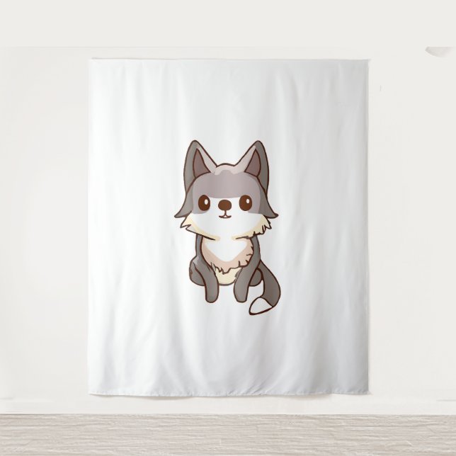 Husky Dog Wolfhound Tapestry (Front)