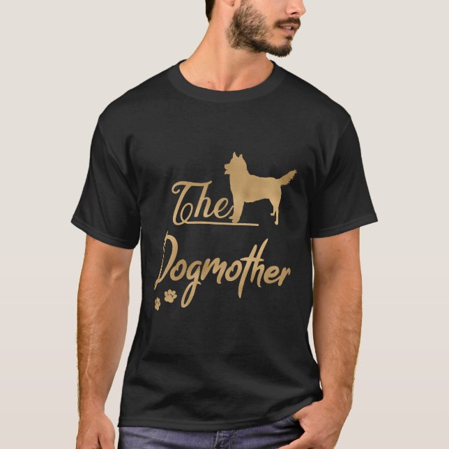Husky Dogmother Dog Mother Husky Mom T-Shirt (Front)