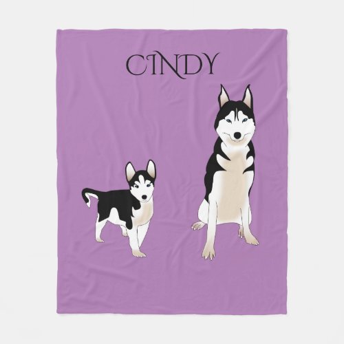 Husky dogs blanket fleece blanket