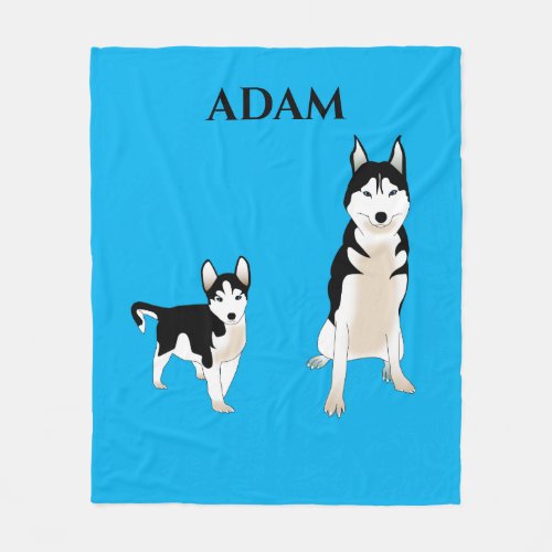 Husky dogs blanket fleece blanket