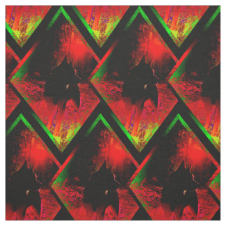 Husky Dogs Neon Red/Green/Yellow pattern Fabric