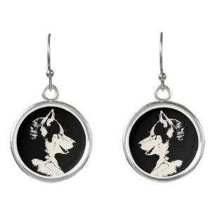 Husky Earrings Personalized Siberian Husky Gifts