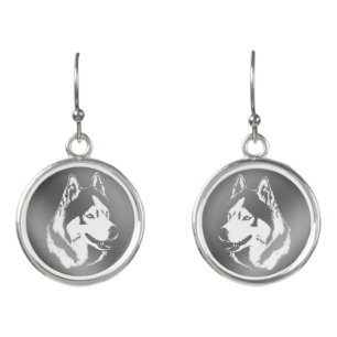Husky Earrings Personalized Siberian Husky Gifts