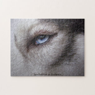 Husky Eyes Puzzle Personalized Sled Dog Puzzles
