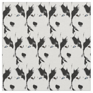 Husky Fabric Siberian Husky Fabrics Dog Pattern