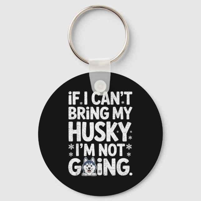 Husky For Men Women Siberian Huskies Dog Lover Tra Keychain (Front)