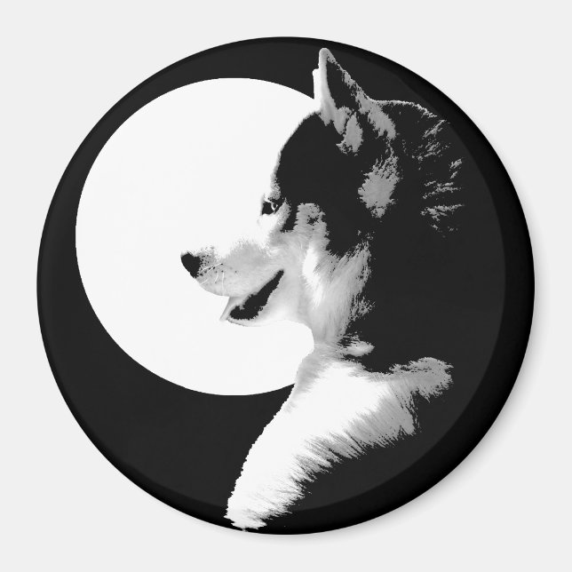 Husky Fridge Magnet Alaskan Sled Dog Magnet / Gift (Front)