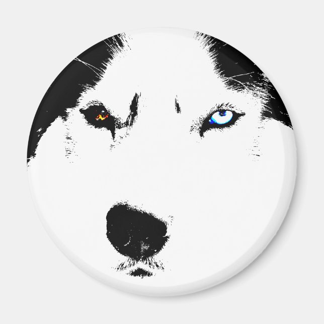 Husky Fridge Magnet Alaskan Sled Dog Magnet / Gift (Front)