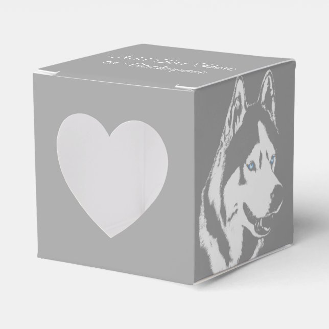 Husky Gift Box Personalize Husky Malamute Gift Box (Front Side)