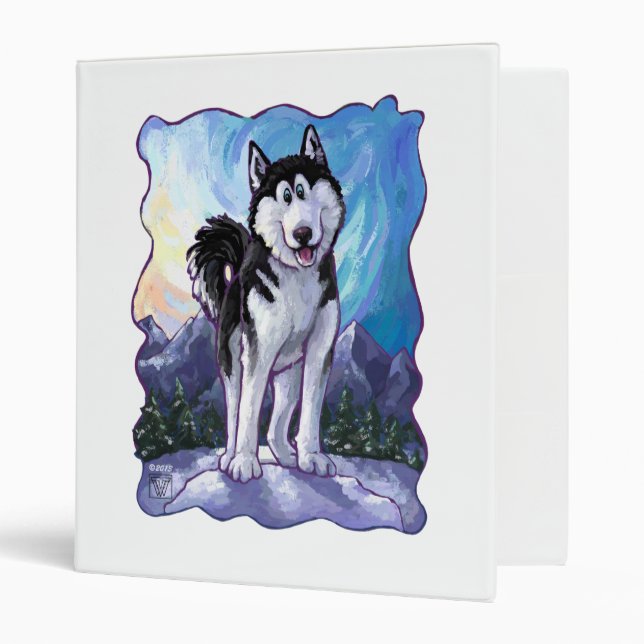 Husky Gifts & Accessories 3 Ring Binder (Front/Inside)