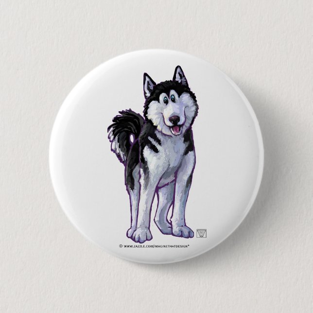 Husky Gifts & Accessories Button (Front)