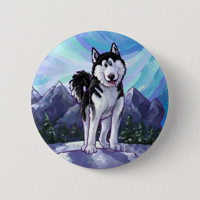 Husky Gifts & Accessories Button (Front)