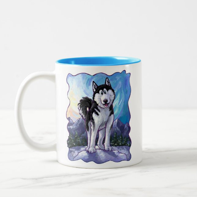 Husky Gifts & Accessories Two-Tone Coffee Mug (Left)
