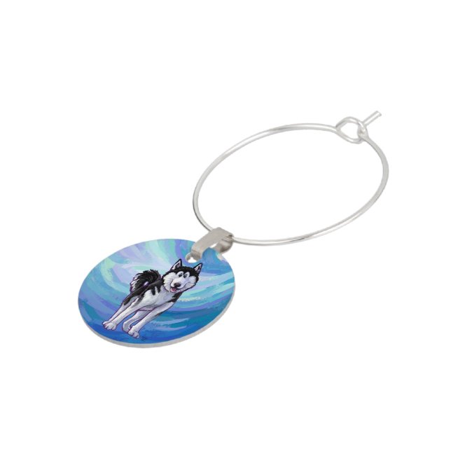 Husky Gifts & Accessories Wine Glass Charm (Side)