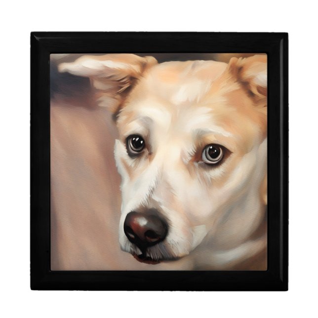 Husky Girl Wooden Jewelry Keepsake Box (Front)