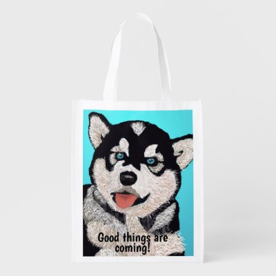 Husky Good Things Are Coming Grocery Bag
