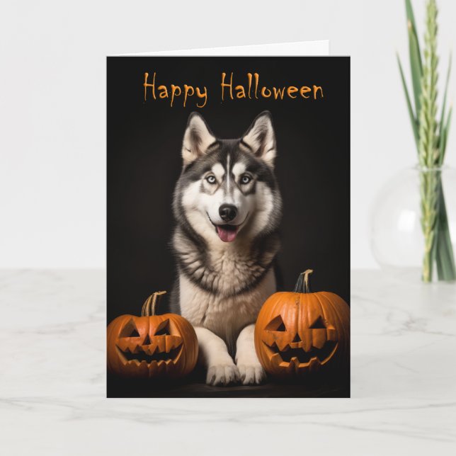 Husky Halloween Card (Front)