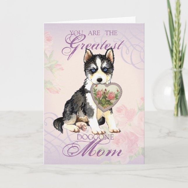 Husky Heart Mom Card (Front)