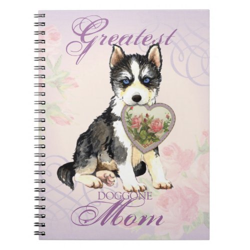 Husky Heart Mom Notebook