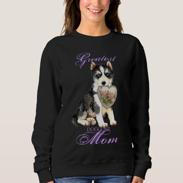 Husky Heart Mom Sweatshirt (Front)
